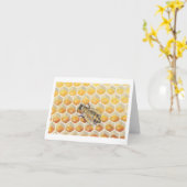 La carte de note d'abeille de miel (Fleur jaune)