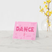 La carte de note de danse imaginent le rêve pour (Fleur jaune)