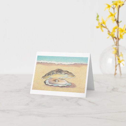 La carte de note d'huître (Fleur jaune)