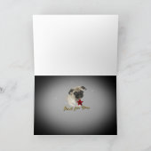 La carte de Père Noël de trio de carlin (Intérieur)