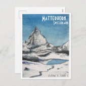 La carte de poste de voyage Matterhorn Suisse (Devant / Derrière)