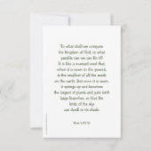 La carte de prière de la parabole des graines de m (Dos)