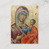 La carte de prière orthodoxe Theotokos (Devant)