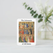 La carte de prière solennelle de tous les saints (Debout devant)
