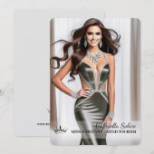 La carte de promo de pageant ultime - Portrait (Devant / Derrière)