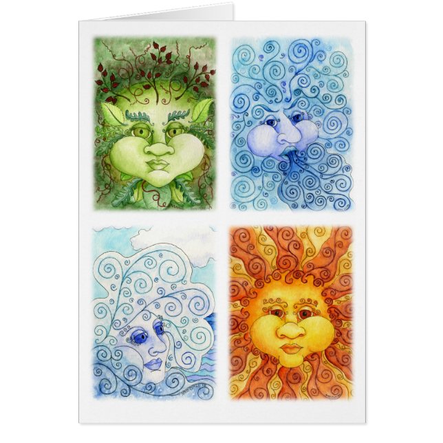 La carte de quatre éléments (Devant)