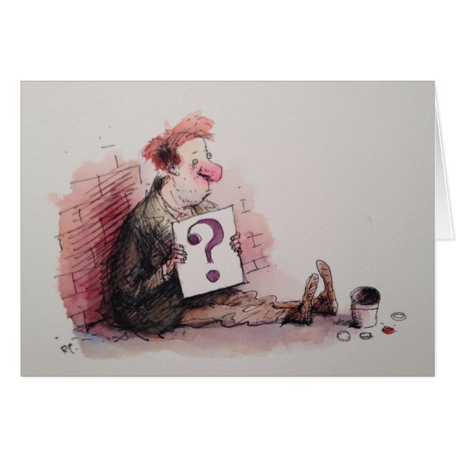 La carte de question (Devant horizontal)