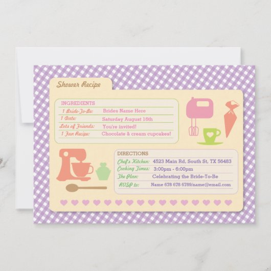 La carte de recette de cuisson de Fête de la (Devant)