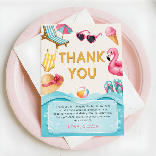 La carte de remerciement d'anniversaire pour la pi