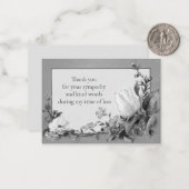 La Carte de remerciements à fleurs en deuil (Devant/Arrière en situation)