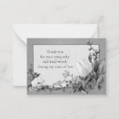 La Carte de remerciements à fleurs en deuil (Devant)