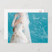 La Carte de remerciements de la mariée (Devant / Derrière)