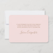 La carte de remerciements de la Pampas (Dos)