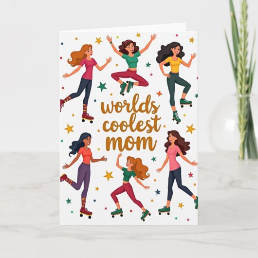 La carte de roller skate de la mère la plus cool d (Devant)