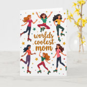 La carte de roller skate de la mère la plus cool d (Fleur jaune)