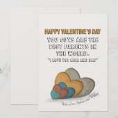 La carte de Saint Valentin dit pour maman et papa (Devant / Derrière)