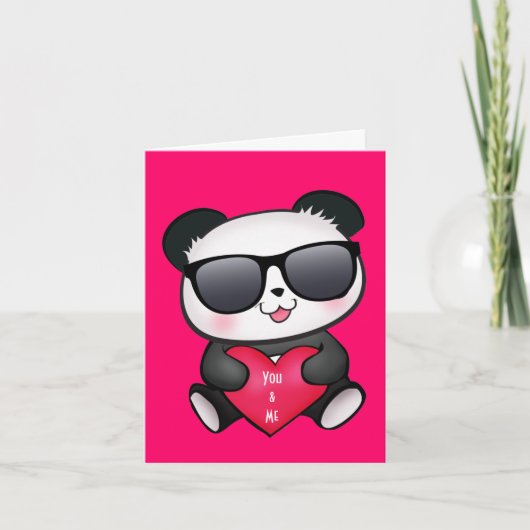 La carte de Saint-Valentin d'ours panda (Devant)