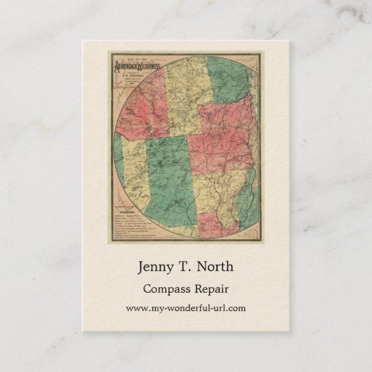 La carte de Stoddard de la nature sauvage des Adir (Devant)