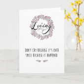 La carte de sympathie "ne pleurent pas puisqu'elle (Fleur jaune)