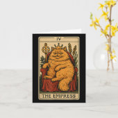 La carte de tarot de chat de l'Impératrice drôle d (Fleur jaune)
