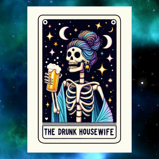 La carte de tarot de la fête des mères The Drunk H