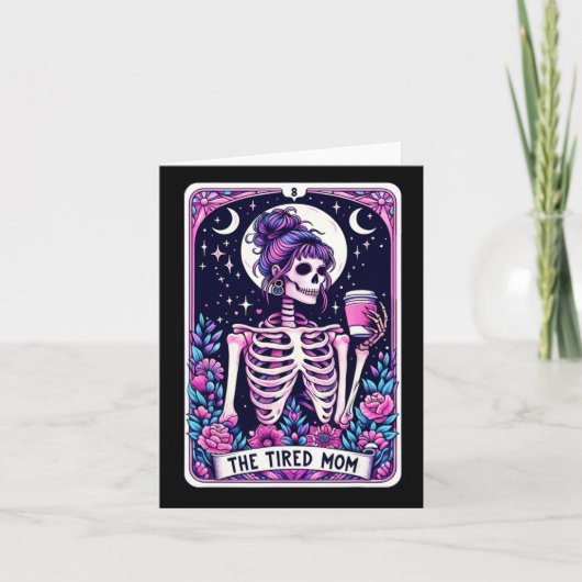 La carte de tarot de la mère fatiguée squelette Fê (Devant)