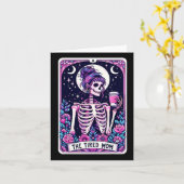 La carte de tarot de la mère fatiguée squelette Fê (Fleur jaune)