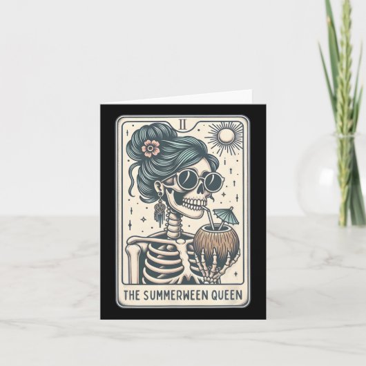 La carte de tarot de la Reine de Summerween (Devant)