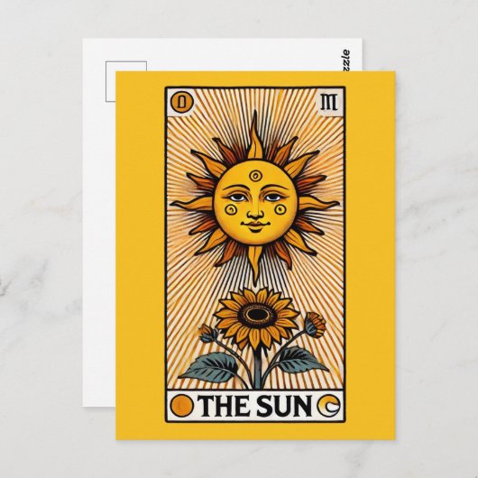 La carte de tarot du Soleil (Devant / Derrière)