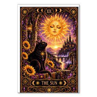 La carte de tarot du Soleil Tapisserie gothique au