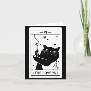 La carte de tarot humoristique de l'amant félin Ha