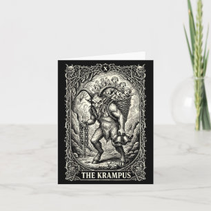 La carte de tarot Krampus Goth sorcière Pyjama noi