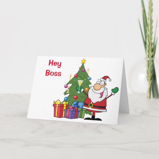 LA CARTE DE VACANCES DE NOËL DE super BOSS (Devant)