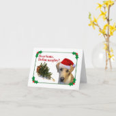 La carte de vacances Naughty Lab (Fleur jaune)