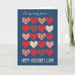 La carte de Valentine pour la fiancée, coeurs,