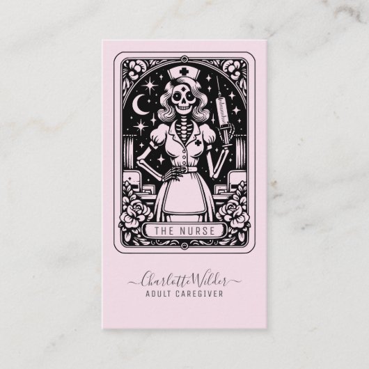 La carte de visite de l'infirmière tarot (Devant)