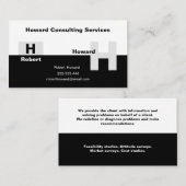 La carte de visite noire et blanche de base (Devant / Derrière)