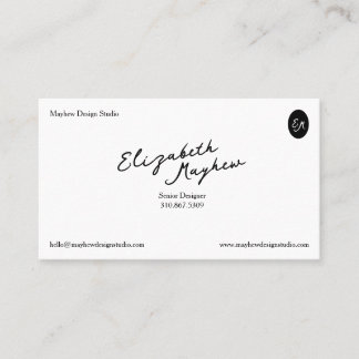 La carte de visite Signature Script - Minimaliste