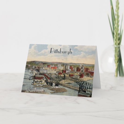 La carte de voeux 1931 de point de Pittsburgh (Devant)