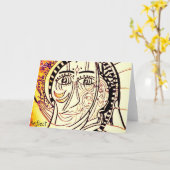 La carte de voeux 23 se reflètent (Fleur jaune)