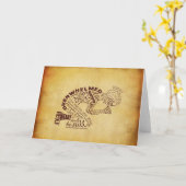 La carte de voeux 7x5 de prière de femme (cru) (Fleur jaune)