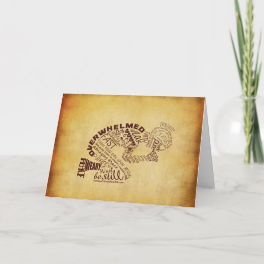 La carte de voeux 7x5 de prière de femme (cru) (Devant)