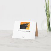 La carte de voeux corbeau (Dos)