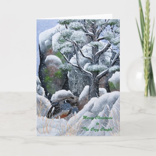 La Carte de voeux Cosy Couple (Devant)