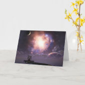 La carte de voeux d'astronome (Fleur jaune)