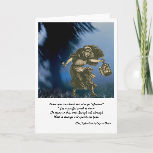 La carte de voeux d'automne de Halloween de vent (Devant)