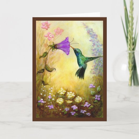 La carte de voeux de blanc d'invité de jardin (Devant)