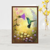 La carte de voeux de blanc d'invité de jardin (Fleur jaune)