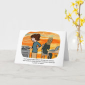 La carte de voeux de cri perçant pour des auteurs (Fleur jaune)