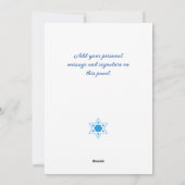 La carte de voeux de Dove of Peace Hanoukka (Dos)